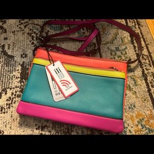 Beautiful multi colored crossbody purse - NWT